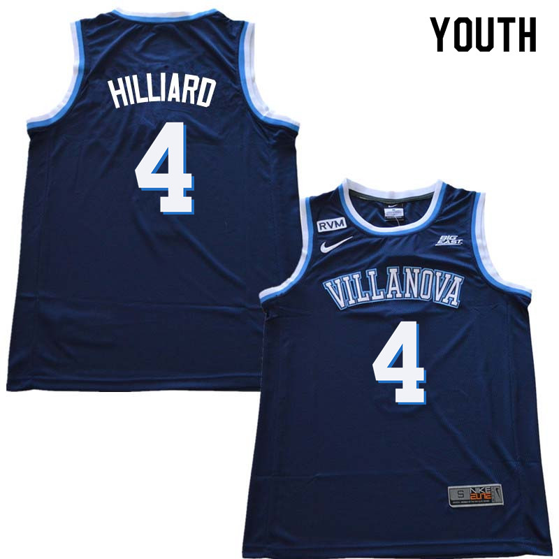 2018 Youth #4 Darrun Hilliard Willanova Wildcats College Basketball Jerseys Sale-Navy